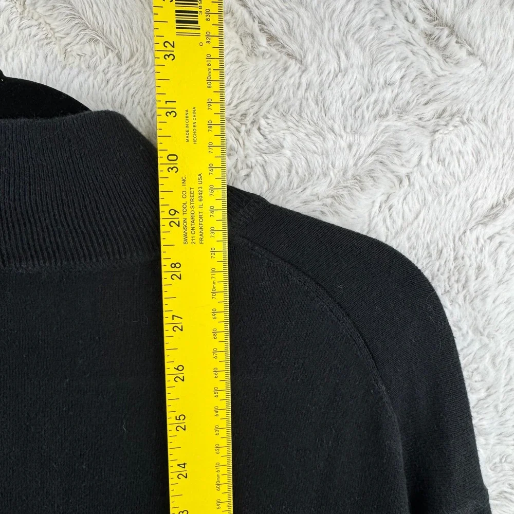 Polo Ralph Lauren Quarter Zip Sweater Mens‎ XXL Black Cotton Knit Pullover Logo